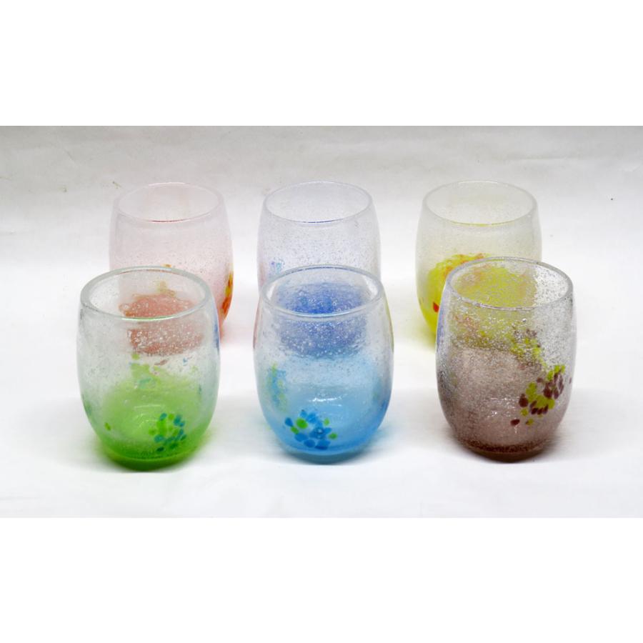 琉球ガラス 泡花見グラス 水色 : 防災ライフステーション - 通販