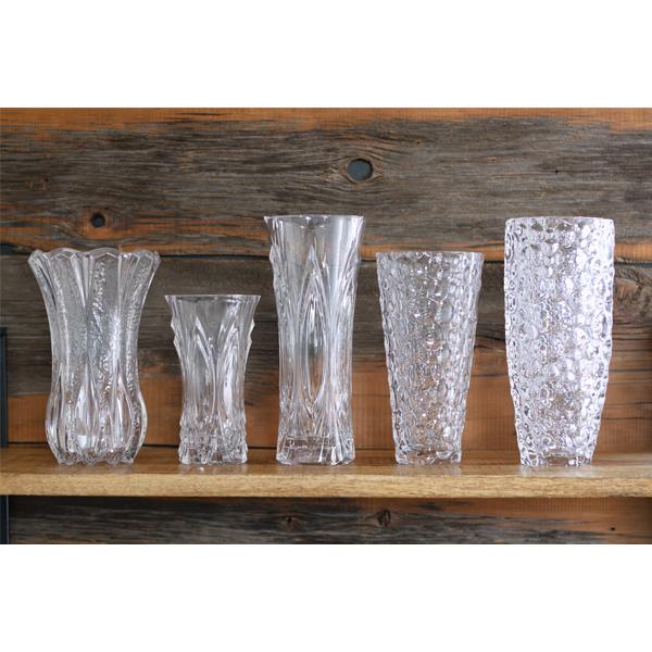 フラワーベース 花瓶 おしゃれ 割れない ガラス φ14×H24 PVクリスタ