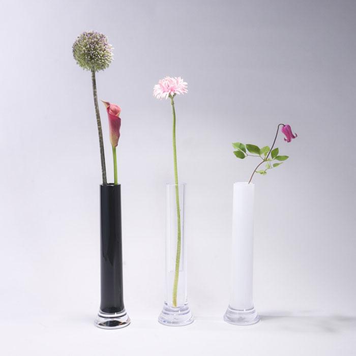 花瓶 一輪挿し 細い おしゃれ 割れない ガラス フラワーベース φ7.5