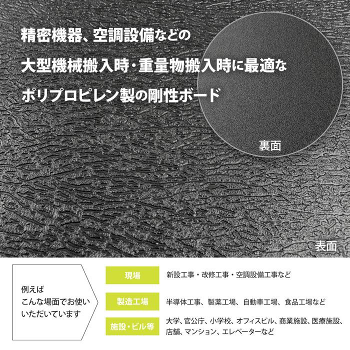 養生ボード 黒 MUSTボード BLACK 50枚 ハードタイプ 高剛性 プロ仕様 900×1800mm 厚さ3mm 建築 リフォーム 引越し イベント 床 壁 保護 青ベニヤ 代替品_5