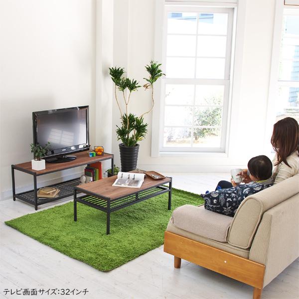 ブリック 幅113 奥行42 高さ40cm PR-TV1130 天然木製テレビラック 43型 