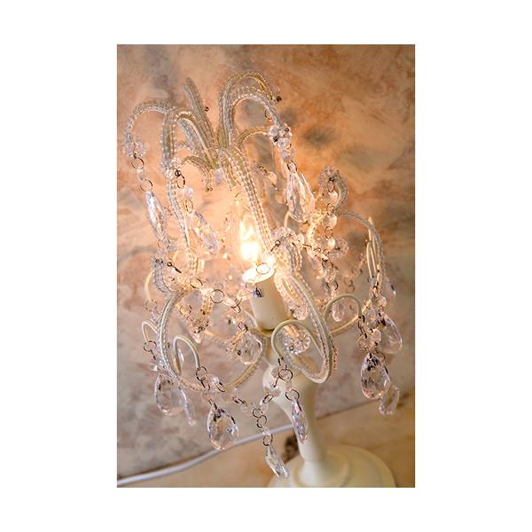 W23 D23 H50cm シャンデリア テーブルランプ ダイアナ クリーム Diana chandelier french フレンチアイアン 照明 卓上ライト テーブルライト｜yojo-shizai-ya｜05