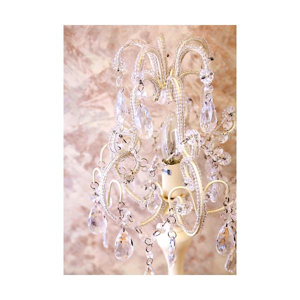 W23 D23 H50cm シャンデリア テーブルランプ ダイアナ クリーム Diana chandelier french フレンチアイアン 照明 卓上ライト テーブルライト｜yojo-shizai-ya｜06