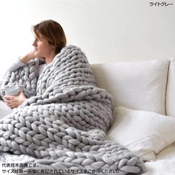 Bonpoint グレー 編み物ブランケット sawada itto×Jul Knittingコラボ・モチーフ編みのブランケット