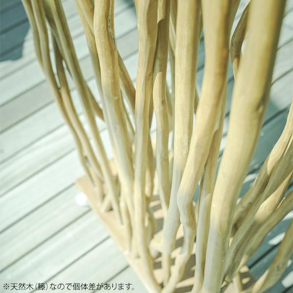 W62×D20×H181 GUY-818 ラタン 籐 パーテーション 天然木製 スクリーン 仕切 間仕切り 目隠しキャスター付き