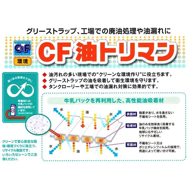 第一衛材 CF油トリマン M 両面吸収 COM-042 100枚  油吸着材 工場 厨房のグリーストラップ 油水分離槽 ガソリンスタンド 車からの油漏れに |  | 04