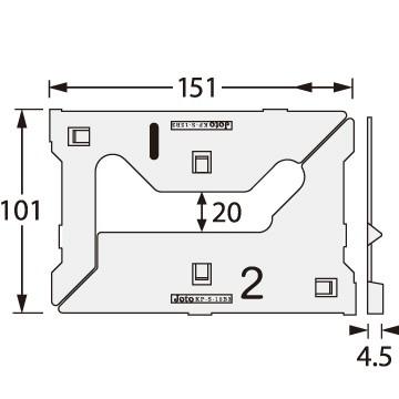Joto ジョートー キソパッキン調整板 KP-A15用 2mm厚 KP-S15B2 426-1252 左右120セット｜yojo｜02
