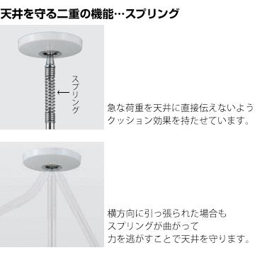 川口技研 ホスクリーン SPE型 室内用 SPES-W ホワイト ショート サイズ：310・400mm 2本  スポット型 半埋込フラットタイプ 物干し 部屋干し | 川口技研 | 03