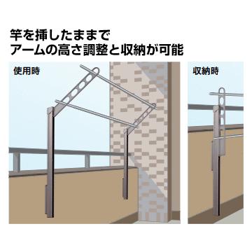 川口技研 ホスクリーン GPL型 GPL-55 腰壁用 アーム：550mm ポール長さ：925mm DBダークブロンズ/STステンカラー/Wホワイト 2本1組 |  | 04