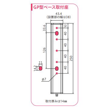 川口技研 ホスクリーン GP型 GP-55 腰壁用 アーム550mm ポール 川口技研 ホスクリーン GP型 GP-55 腰壁用 アーム550mm ポール