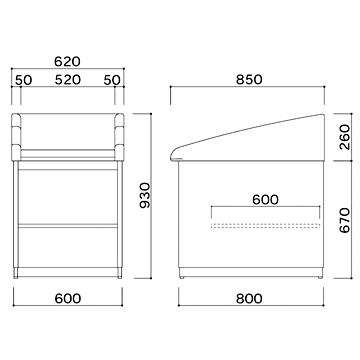omoio オムツっ子 NW【据え置き型おむつ交換台】 BR-NW 生後1カ月〜24カ月の乳児用 業務用 店舗用 授乳室 |  | 03