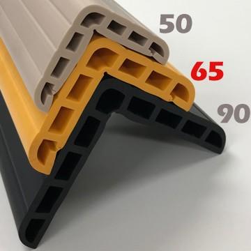 ノムラ化成 ショックガード 6510 L部:65mm 厚さ:14mm 長さ:1m ベージュ/イエロー/ブラック 8本 角養生 コーナーガード |  | 03