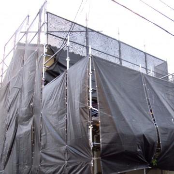 足場メッシュシート 【防炎】 ラッセルメッシュ ブラック 黒 1.5m×5.4m ハトメ 450ピッチ 10枚 建築用ネット 塗装用ラッセルシート 飛散防止ネット |  | 02