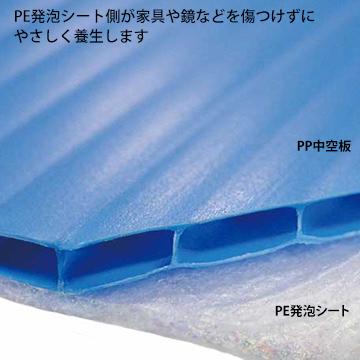 第一大宮 養生くん F-W25【四つ折り】 床壁養生材 発泡ポリエチレン付きプラダン 厚さ3.5mm/910mm×1820mm 20枚