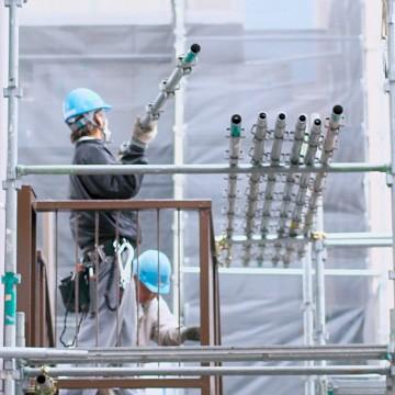 足場メッシュシート ラッセルメッシュ ホワイト 1.8m×3.6m 15枚