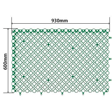 DIC グリッドマット 仮設敷き板 厚さ 18mm 930mm×600mm 耐荷重：2トン 1枚  ぬかるみ 雪道の滑り止め効果あり |  | 01
