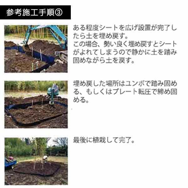 週末セール)RCF 防根 防竹シート 1本 1m×20m RCF420-1020 ザバーン
