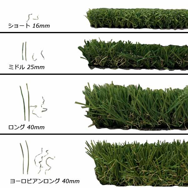 人工芝 リアリーターフ ミドルプラス RET25FR-1-10ERP 25mm 幅1m×10m 1