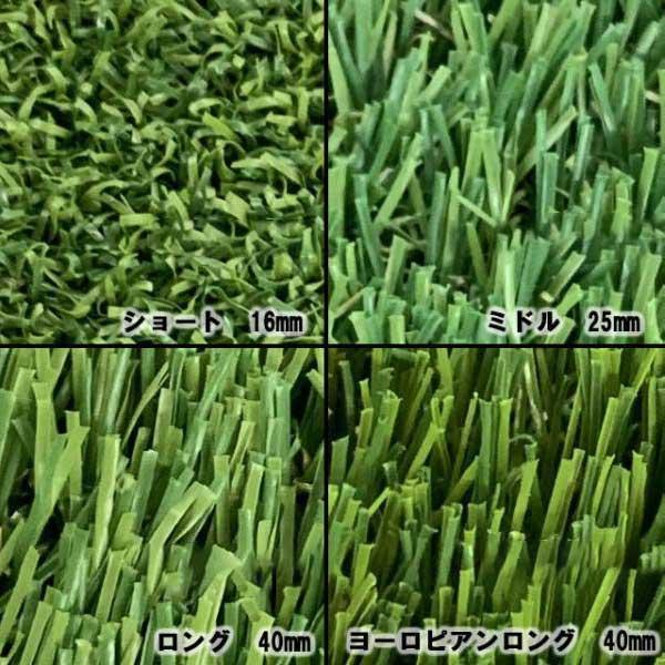 人工芝 リアリーターフ ミドルプラス RET25FR-1-10ERP 25mm 幅1m×10m 1