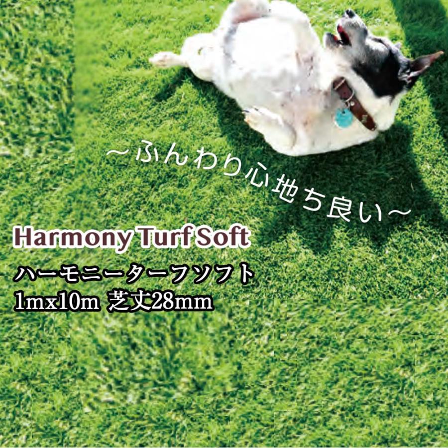 ハーモニーターフ ソフト 1mx10m巻 芝高28mm 1本 畑中産業 リアル人工 