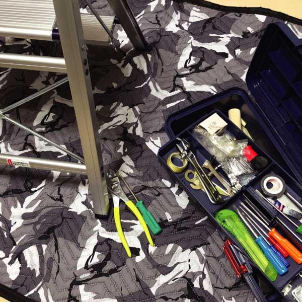 養生クッションマット 迷彩グレー PMM0918 5枚 引越し 家具配送 家電配送 布団 傷防止 養生ふとん 簡易メンテナンス |  | 05