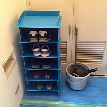 クツクツボウシ 3個 エムエフ MF 現場の収納棚 ラック 下駄箱 組立式 スリッパ入れ ヘルメット入れ ボックス |  | 04