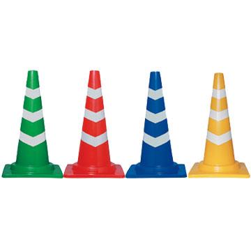 サンコー カットスコッチコーン 660H 緑白/赤白/青白/黄白 Φ50 Φ40 20本 三甲 カラーコーン パイロン |  | 01