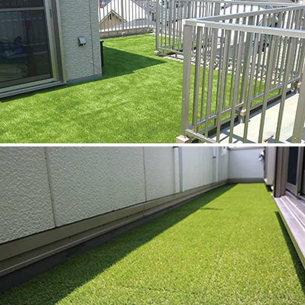 芝丈25mm MTSQ-09 300mm×300mm 9枚 家庭用 保育園 幼稚園 防炎 高耐久 紫外線耐久 ユニオンビズ ジョイント人工芝 |  | 04