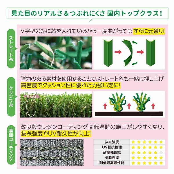 芝丈25mm MTSQ-09 300mm×300mm 9枚 家庭用 保育園 幼稚園 防炎 高耐久 紫外線耐久 ユニオンビズ ジョイント人工芝 |  | 09