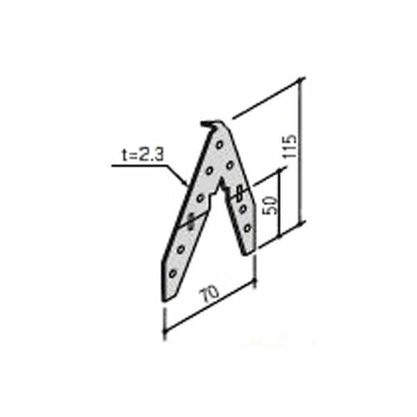 Z金物 Z山形プレートVP 417-6690 100枚 基礎 内装 構造金物 土台