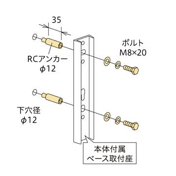 ホスクリーン ジカ付パーツ RCへの取付 HP-5B 1袋 川口技研 鉄筋コンクリートへの取り付けネジ | 川口技研 | 01