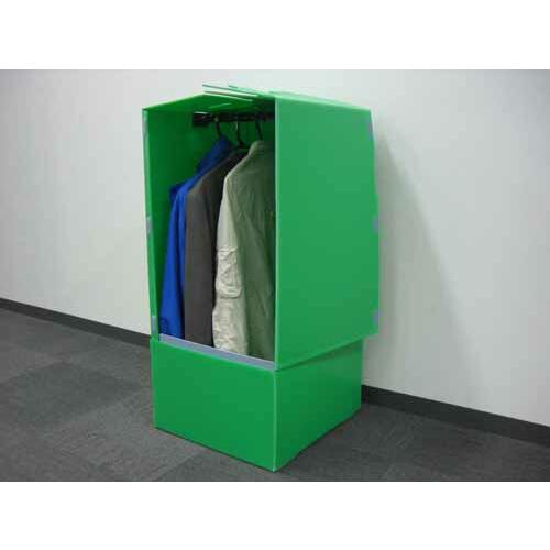 造作家具　ハンガーboxなど ハンガーボックス 樹脂製 10枚 縦480mm×横510mm×高さ1000mm 折畳式養生