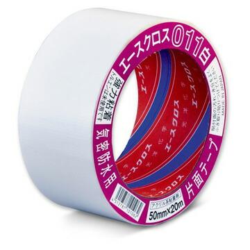 気密防水用テープ エースクロス011 50mm×20m 90巻 光洋化学 白 黒