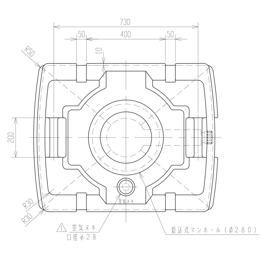 スイコー ローリータンク スカット300 受台付 300L 完全液出し型 業務用 貯水タンク 貯水槽 雨水 農業 園芸 防災_3
