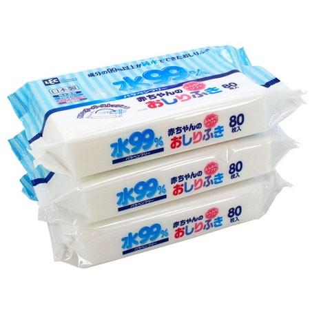 日本産 おしりふき 赤ちゃん 水99 80枚入り 3個パック 16個セット 送料無料 パラベンフリー ベビー お尻拭き セール Arnabmobility Com