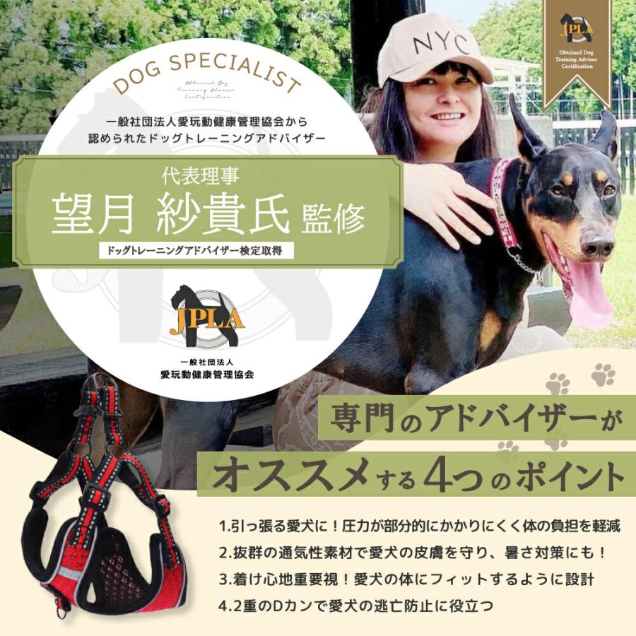 LaLUCA 犬 ハーネス リード 抜けにくい 小型犬 中型犬 大型犬