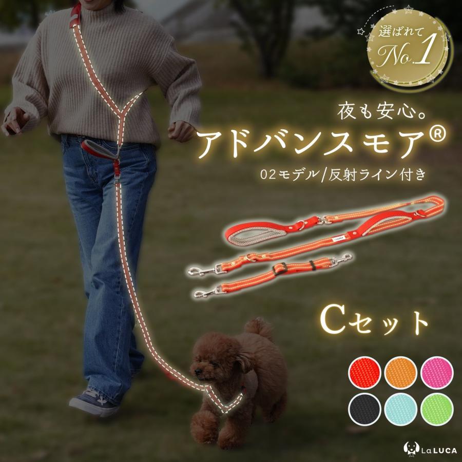 LaLUCA 犬 リード 反射ライン リード 小型犬 中型犬 大型犬 アドバンス