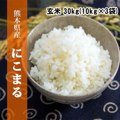 九州熊本県産米 にこまる【送料無料】平成30年産米 玄米30kg