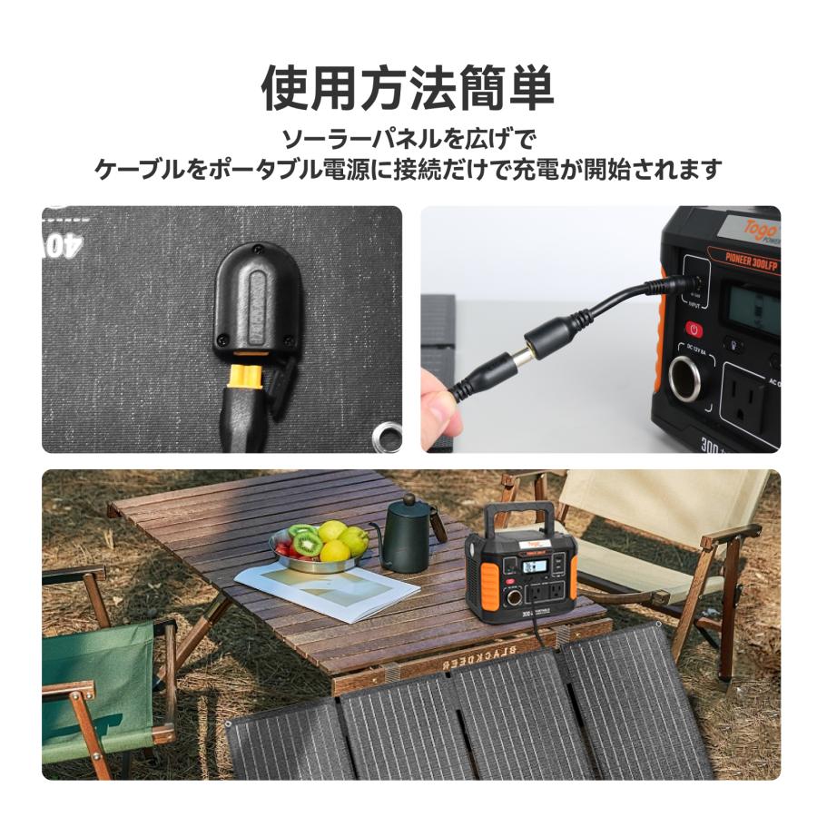 Togo POWER TogoPower 300W ポータブル電源 40W ソーラーパネルセット