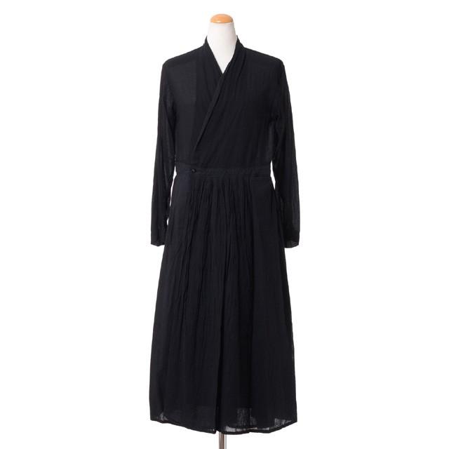 パドカレ Pas De Calais カシュクールワンピース インドマテリアルミックス ブラック ヨコアンティ 通販 Yahoo ショッピング