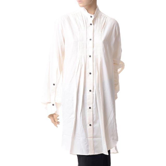 アンドゥムルメステール ann demeulemeester タック使いロングシャツ 