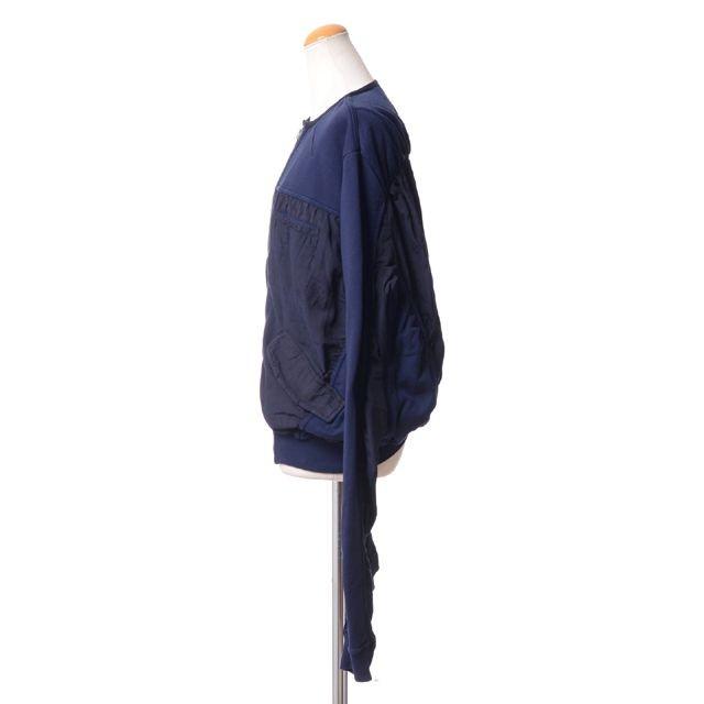 【タイムセール】 ハイダーアッカーマン(Haider Ackermann) 丸襟ジャージージャケット コットン ネイビー 【IQY1459575865】(53240円)