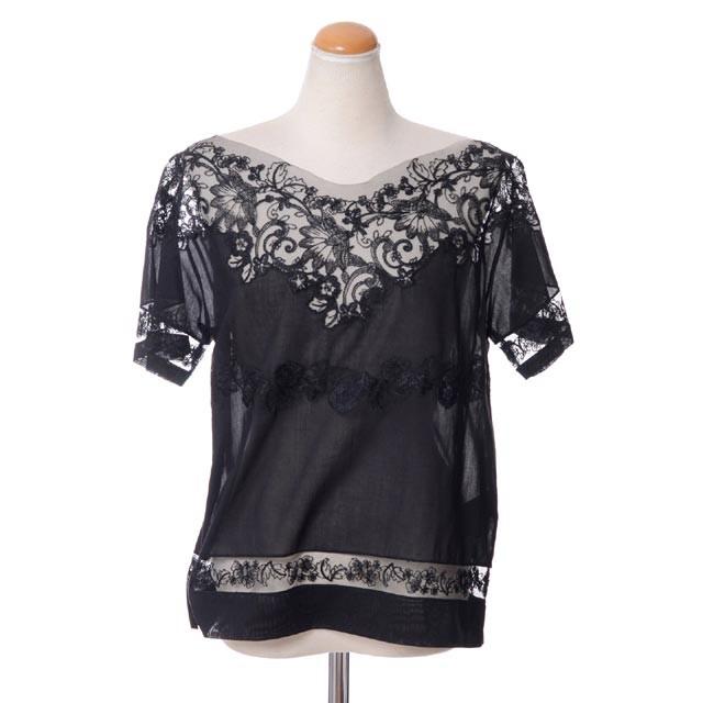 美品　レースブラウス エルマノシェルビーノ　シェルビーノ Ermanno scervino レースブラウス