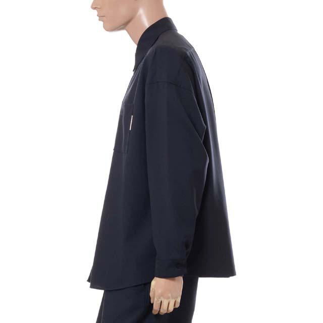 MARNI マルニ Marni シャツ トロピカルウール ブルーブラック MARNI マルニ Marni シャツ トロピカルウール ブルーブラック