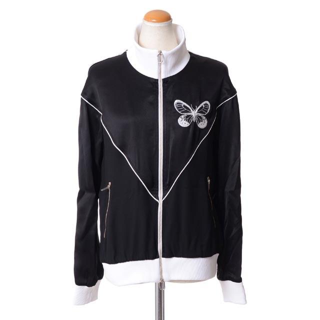 30% ゴールデングース(Golden Goose) 刺繍入りブルゾン ジャージー ブラックホワイト