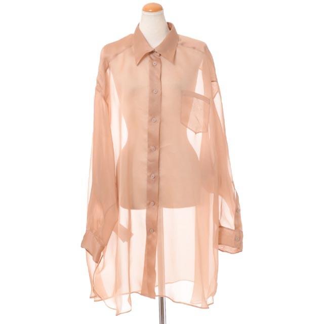 メゾン マルジェラ Maison Margiela ビッグシャツ シルクオーガンジー