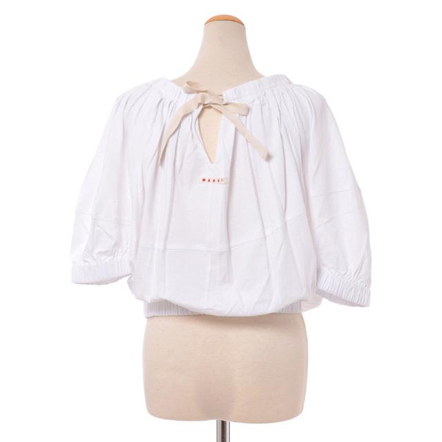送料0円送料0円マルニ Marni リボン付きカットソー オーガニック
