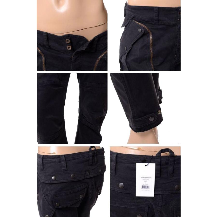 30 Off フェイスコネクション Faith Connexion カーゴパンツ コットンストレッチ ブラック