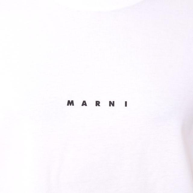 マルニ Marni miniロゴ半袖カットソー コットンジャージー ホワイト｜yokoaunty｜06