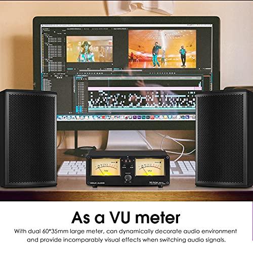 Douk Audio VU3 デュアル アナログ VU メーター， 2 ウェイ アンプ/スピーカー スイッチ， DB パネルディスプレイ オーディオ スイッチャー ボックス Douk Audio VU3 デュアル アナログ VU メーター， ウェイ アンプ/スピーカー スイッチ， DB パネルディスプレイ オーディオ スイッチャー
